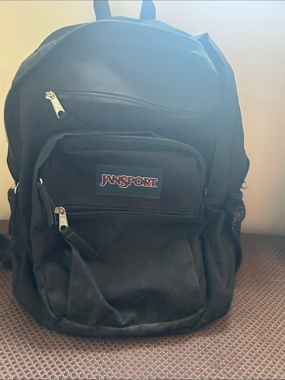 Jansport Black Everyday Backpack with Front Organizer Pocket